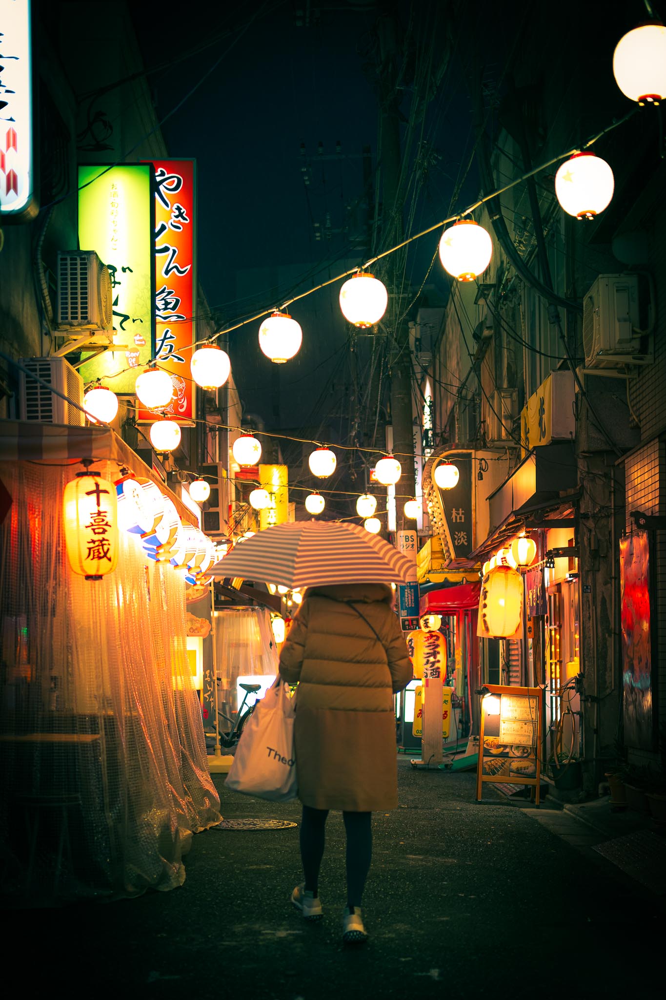 Akabane Tokyo izakaya alley at night