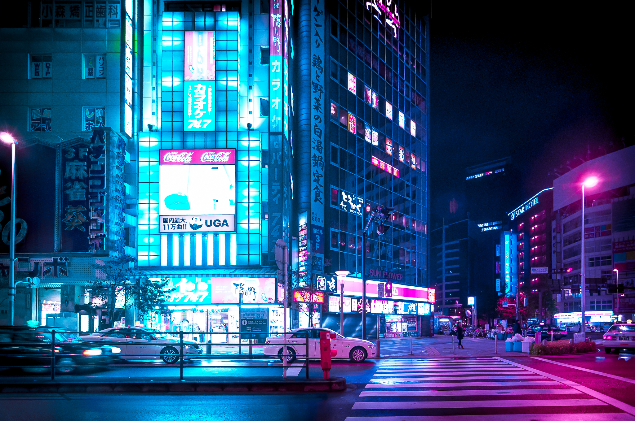 Tokyo night photography edited — street scene neon Lightroom