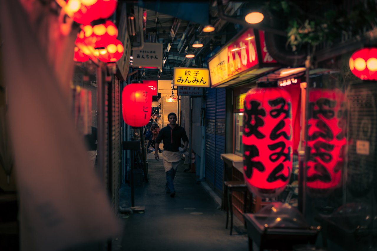 Old Tokyo neighbourhood alley photography