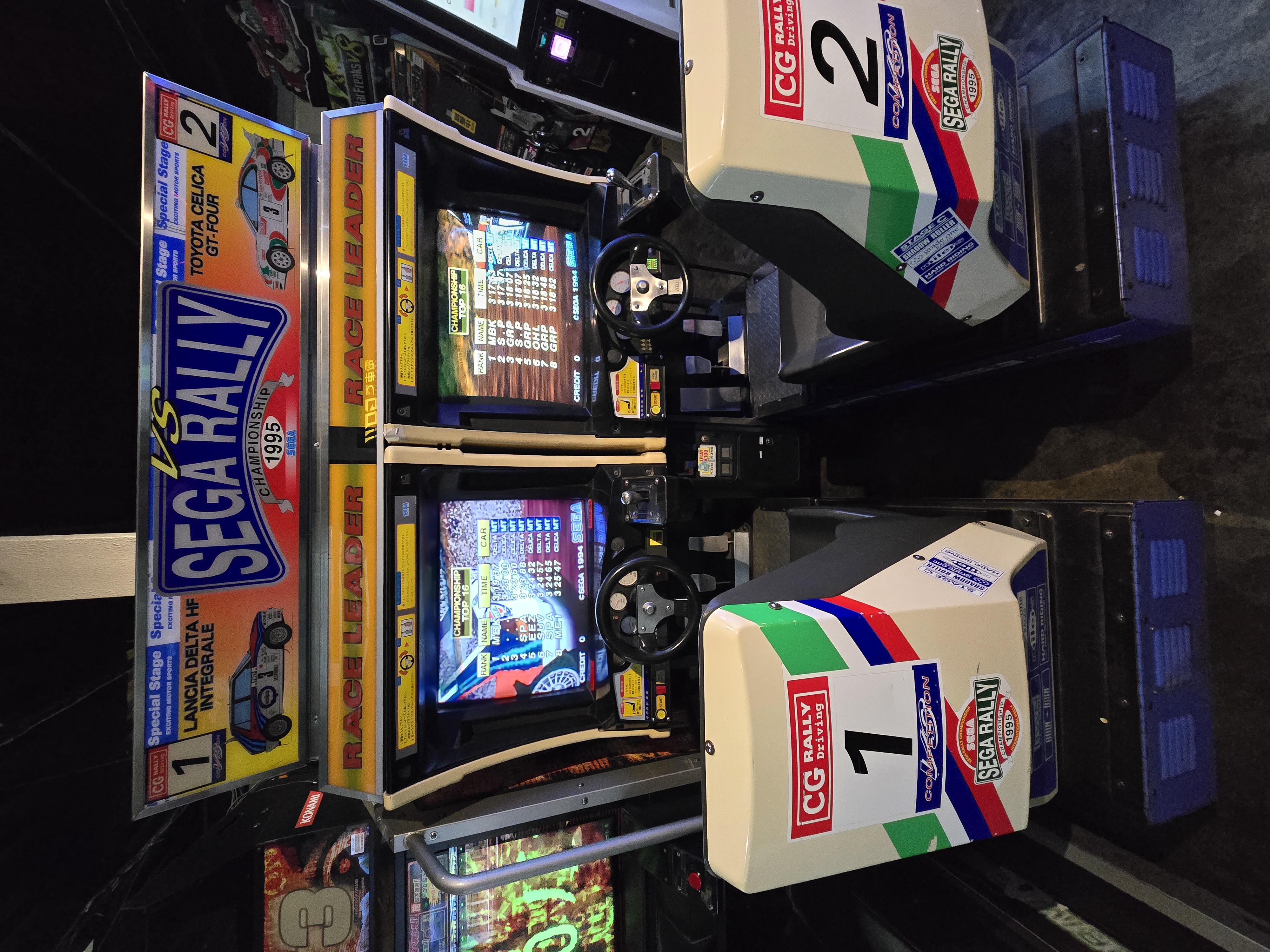 Sega Rally CG 1995 linked arcade cabinets at Game Center Mikado Ikebukuro
