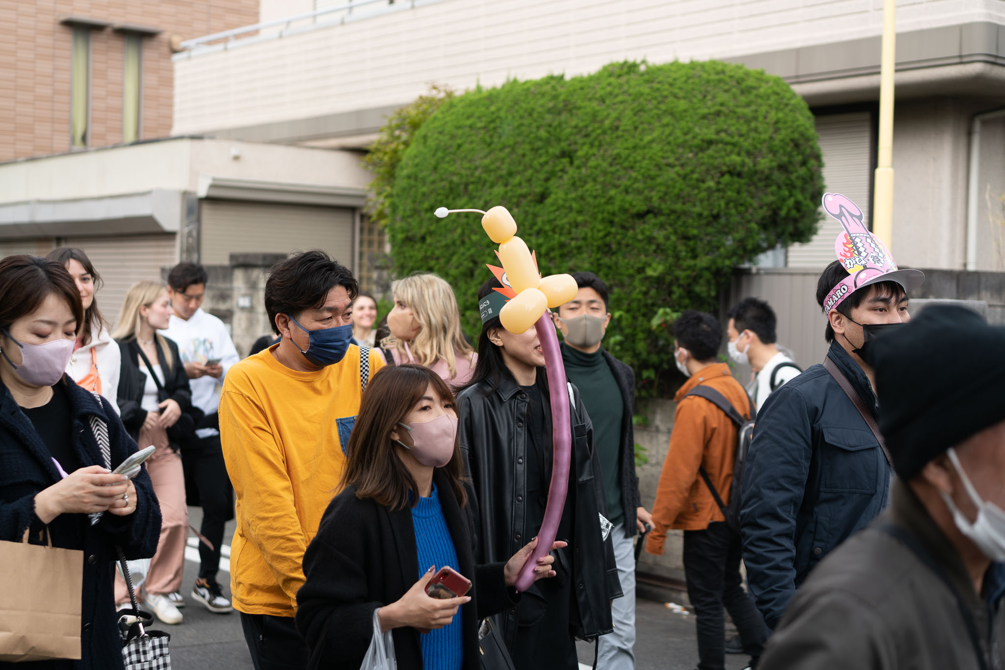 Kanamara Matsuri festival crowd balloon animals Kawasaki