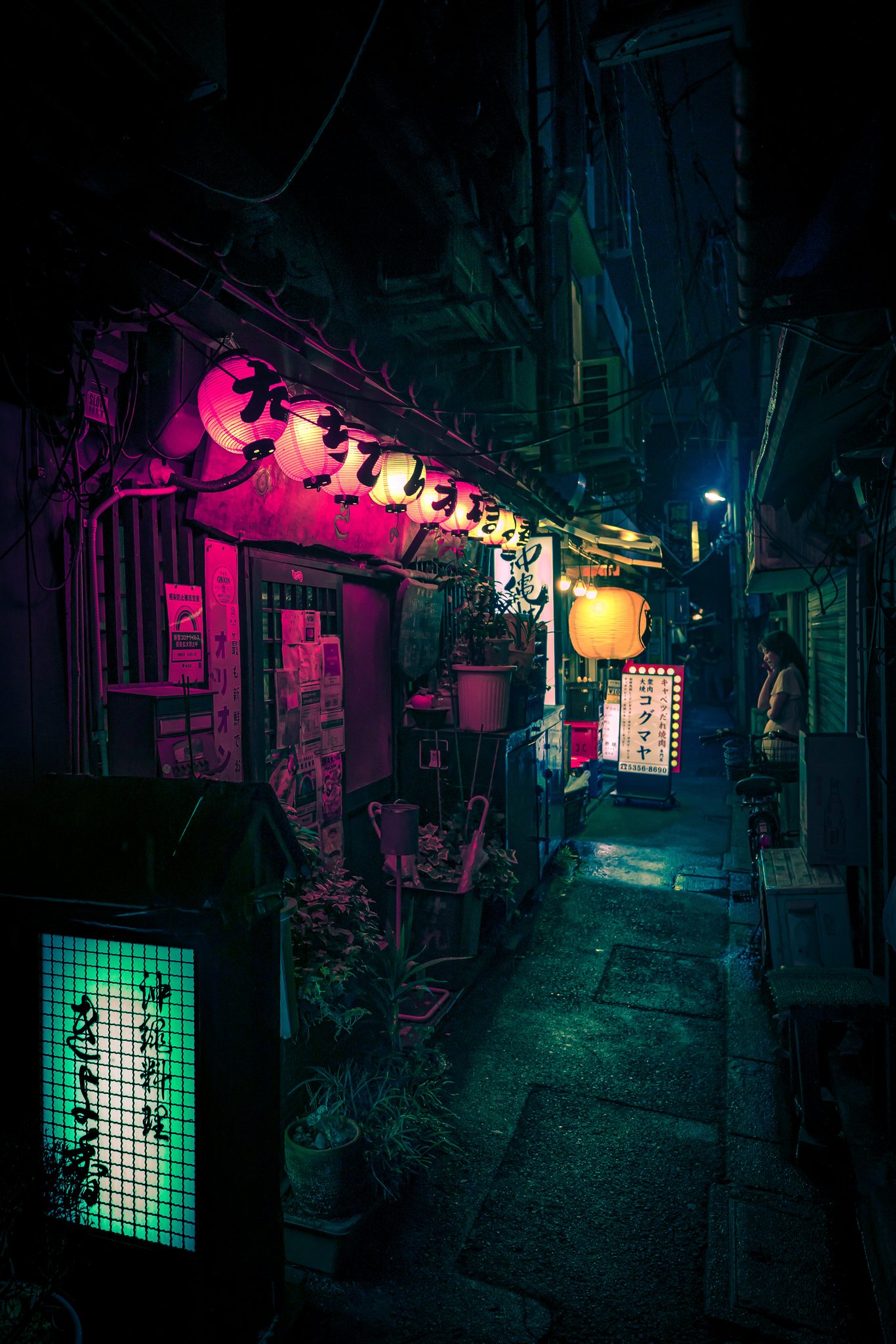 Koenji late night alley — neonmix cyberpunk street photography Tokyo
