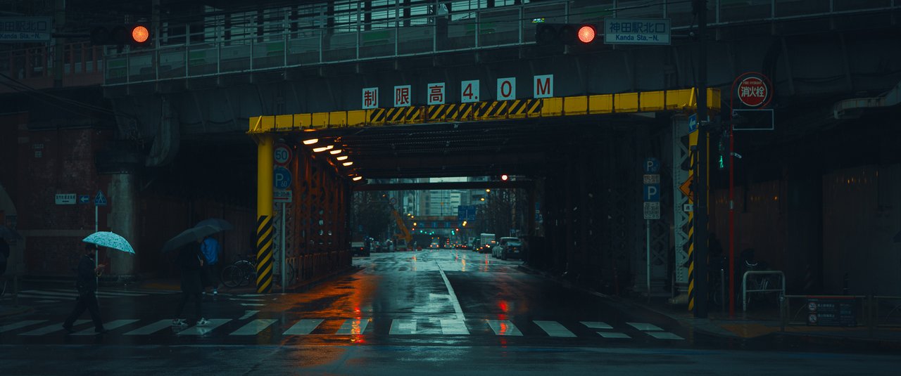 Ochanomizu Tokyo — Kanda River and elevated Chuo line rail viaduct