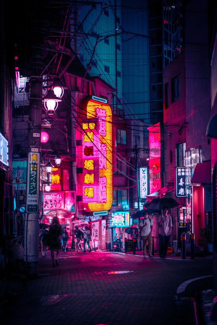 Shibuya back streets at night — Tokyo street photography neon