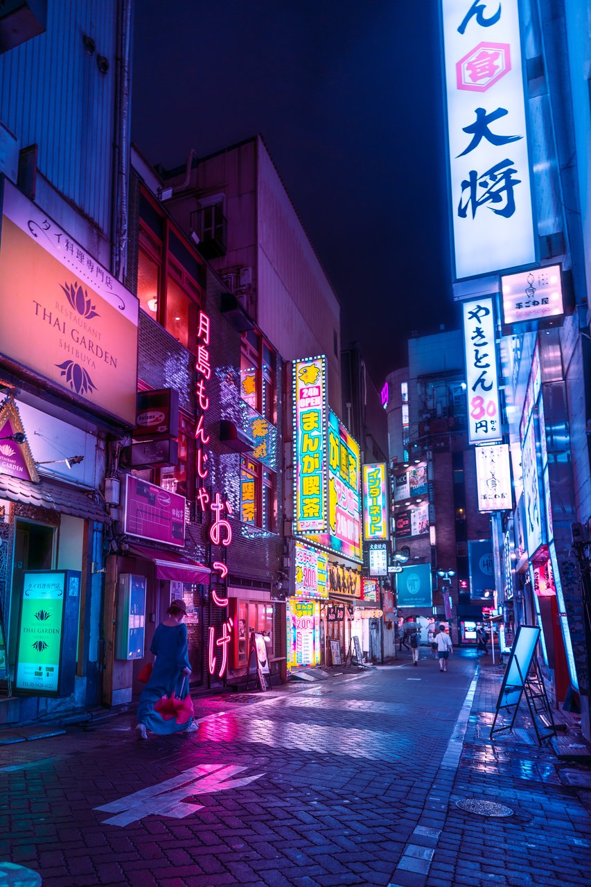 Shibuya Center-gai street photography at night — Tokyo